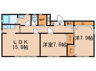 ハウスＫ－５の物件間取画像